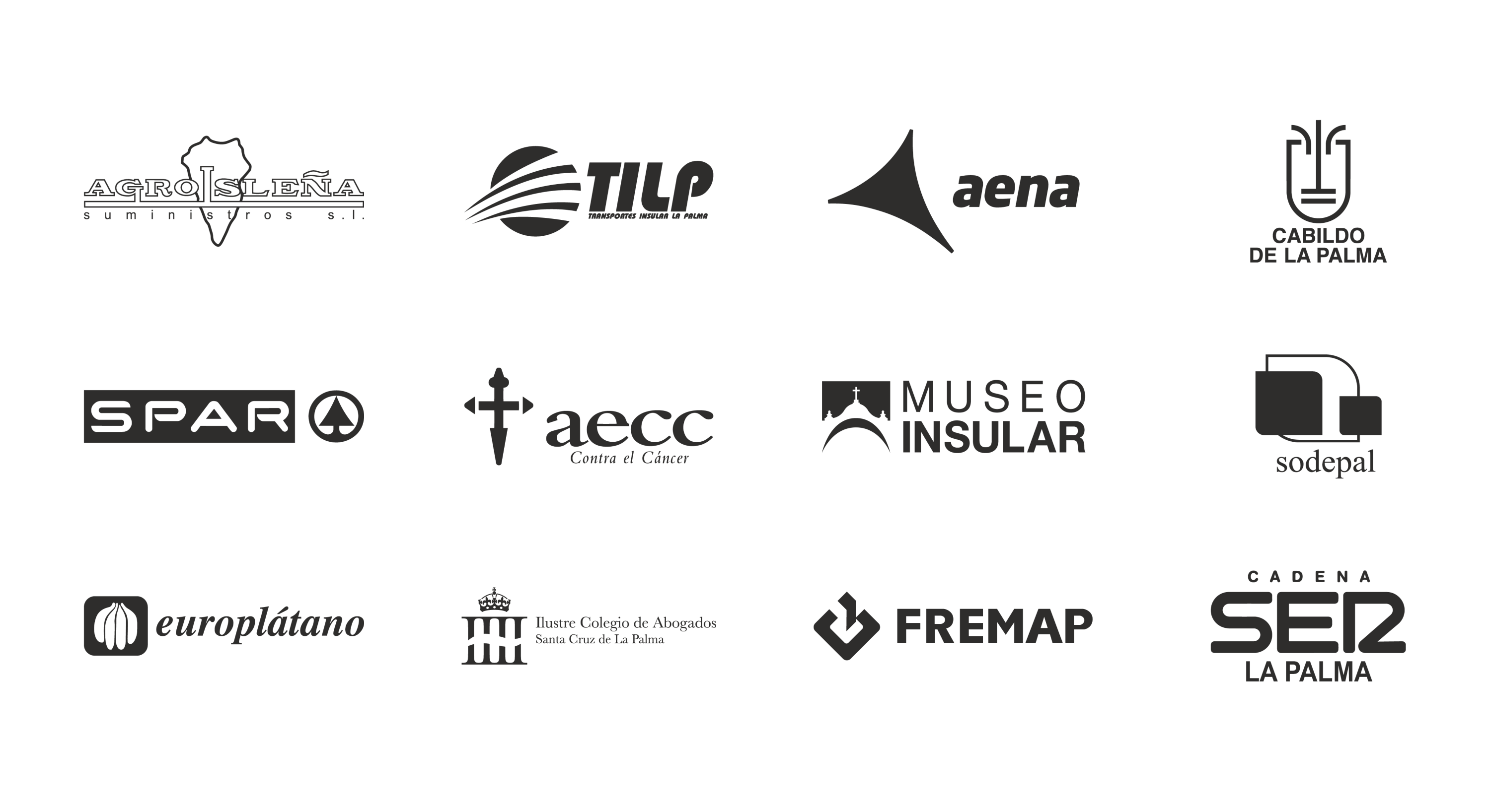 Clientes de Creaprint: Agroisleña, TILP, Aena, Cabildo de La Palma, SPAR, AECC, Museo Insular, Sodepal, Europlátano, Ilustre Colegio de Abogados de Santa Cruz de La Palma, FREMAP y Cadena SER La Palma